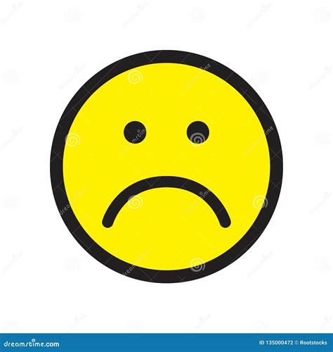Sad Face Icon Unhappy Face Symbol Stock Illustration Cartoondealer