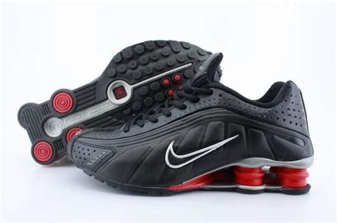 6499 • Mens Nike Shox R4 Sneakers Blackred Tenis Da Moda Tenis Moda