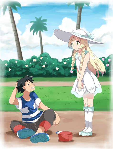 Lillie And Ash Ketchum Pokemon And 2 More Drawn By Kuriyama Danbooru