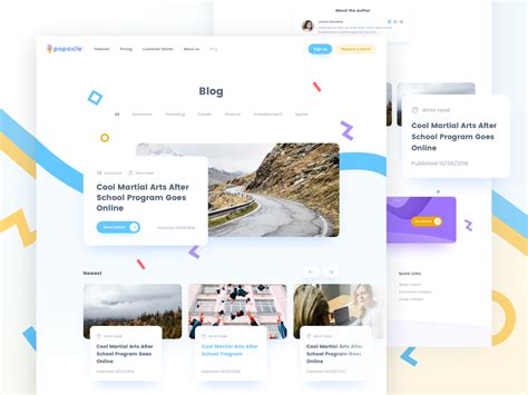 Blog And Article Pages By Damian Komoński On Dribbble