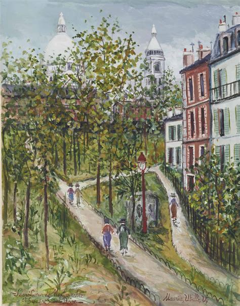 Maurice Utrillo 1883 1955 Sacré Coeur De Montmartre Et Square Saint