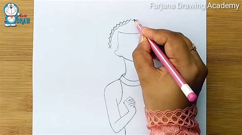 Farjana Drawing Academy Farjana Drawing Academy How To Draw A Girl With Pencil Sketch Step By