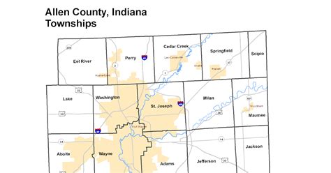 Allen County Indiana Township Map District Map