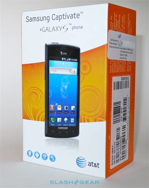 Atandt Samsung Captivate Unboxing And First Impressions Slashgear