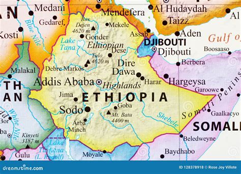 Map Of Ethiopia Stock Illustration Illustration Of City 128378918