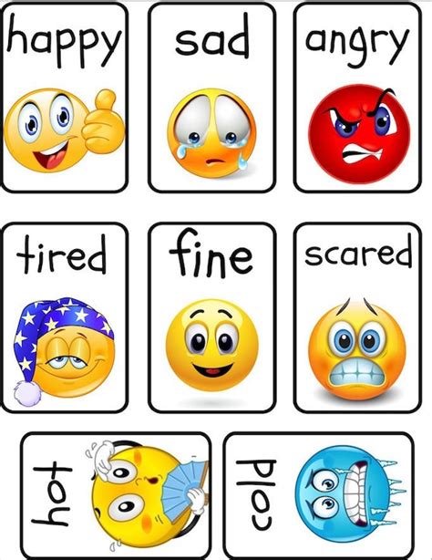 Free Printable Emotions Flashcards Pdf Printable Templates