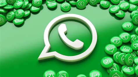 Logotipo Do Whatsapp 3d Sobre Fundo Verde Cercado Por Muitos