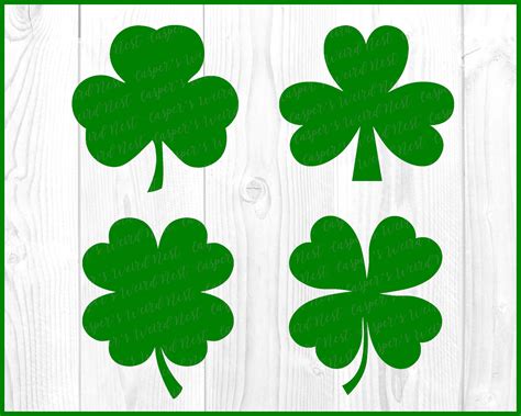 Craft Supplies And Tools Print Silhouette Four Leaf Clover Svg Files