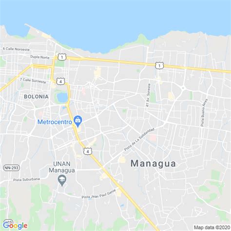 Mapa De Managua Y Sus Barrios