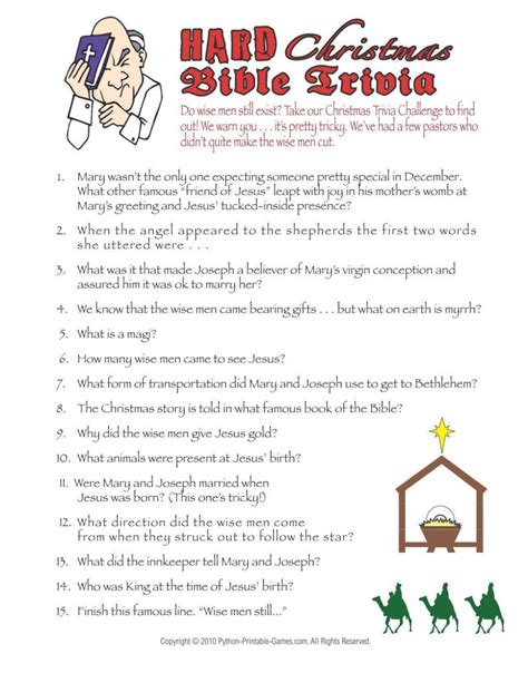 It's like the trivia that plays before the movie starts at the theater, but waaaaaaay longer. Christmas: Christmas Hard Bible Trivia Game in 2020 ...