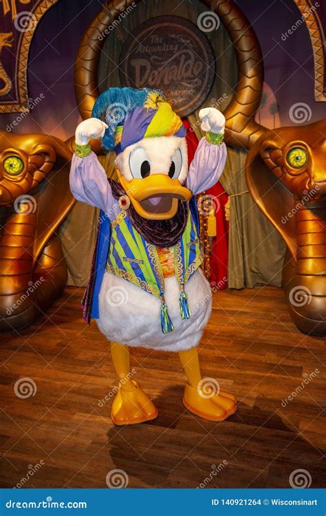 Donald Duck Disney World Travel Magic Kingdom Editorial Stock Image