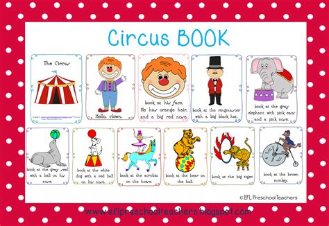 Eslefl Preschool Teachers Circus Theme For Ell