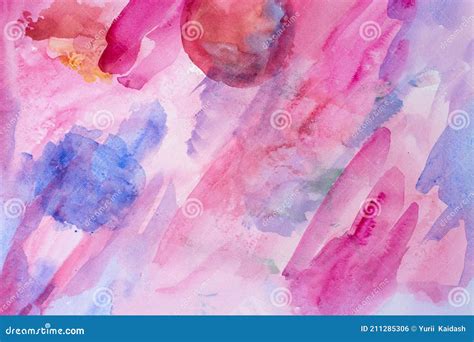 Multicolor Watercolor Background Stock Photo Image Of Closeup