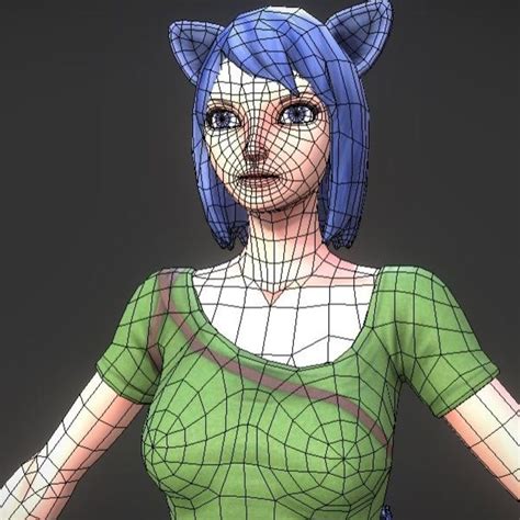 Anime Girl 3d Model 10 Unknown Ma Fbx Stl Obj Free3d