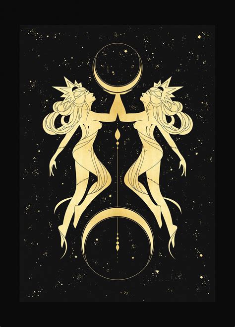 Gemini Stars Art Print Cocorrina And Co