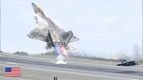 Crazy Us Air Force F 22 Raptor Pilots Perform Extreme Vertical Takeoffs