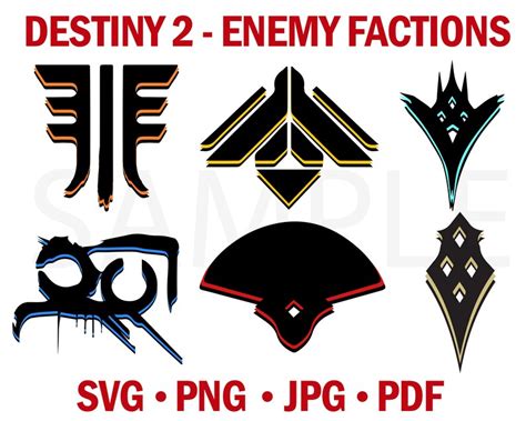Destiny 2 Logo Bundle Svg Png Pdf  Destiny 2 Enemy Etsy