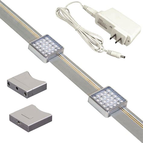 Learn all about 12v led flex strip lights and how to power them around your home. JESCO Lighting Orionis 2 ft. Silver Track Lighting Kit ...