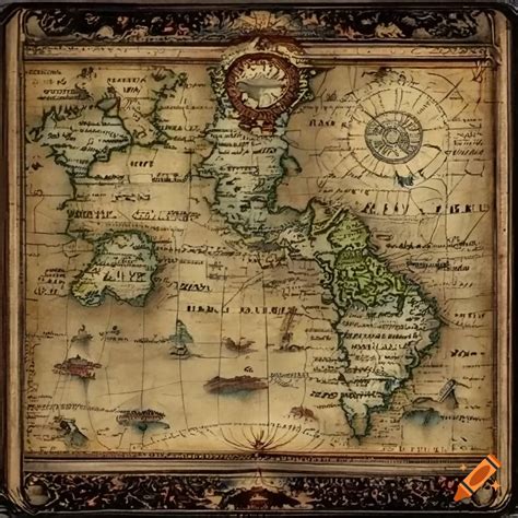 Antique Fantasy Map On Craiyon