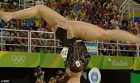 Olympic Gymnasts Head Doesnt Move As She Performs An Incredible Back