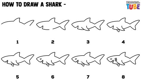 How to draw a giraffe. How To Draw Shark For Kids | Step by step Drawings for kids | Sharks for kids, Step by step ...