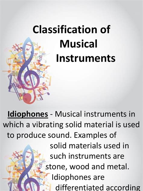 Classification Of Musical Instruments