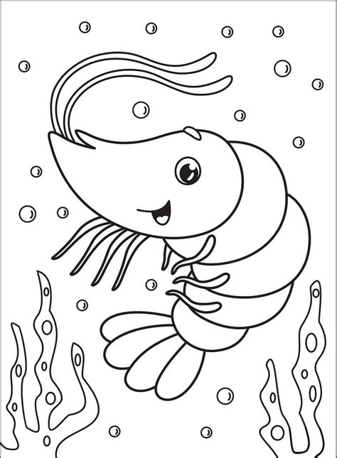 Cartoon Shrimp Coloring Page Free Printable Coloring Pages For Kids