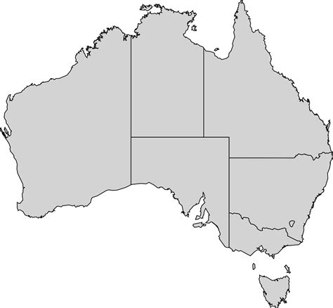 Australian States Map 17 Excellent Outline File Australia Australia