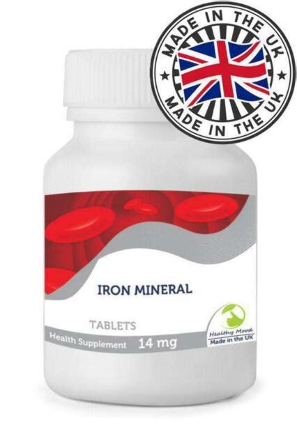 Iron Mineral 14mg Tablets Nutrition Hemoglobin Ebay
