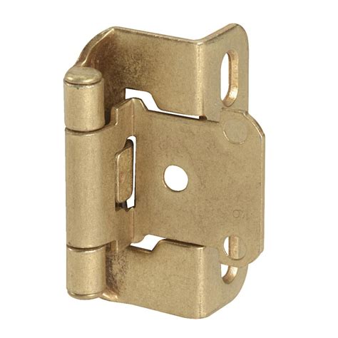 Amerock Burnished Brass Self Closing Partial Wrap Overlay Hinge 2 Pack