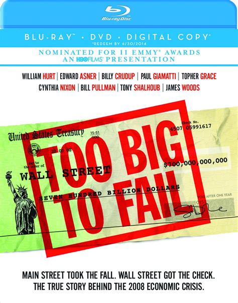 Financial leaders spring into action when the u.s. Too Big to Fail DVD Release Date June 12, 2012