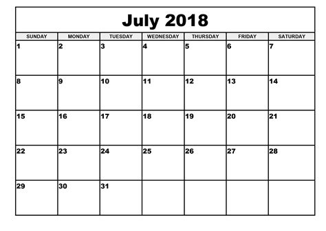 Hub of free printable calendar & blank templates. Free Printable Calendar 2018 Template | Printable Calendar ...