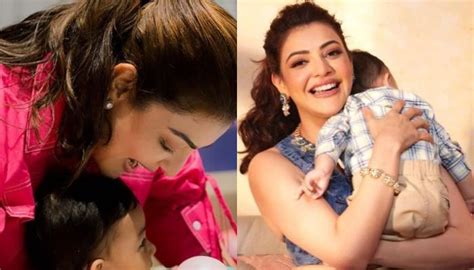 kajal aggarwal shares a cute picture with son neil and showers her love as he turns 4 months old