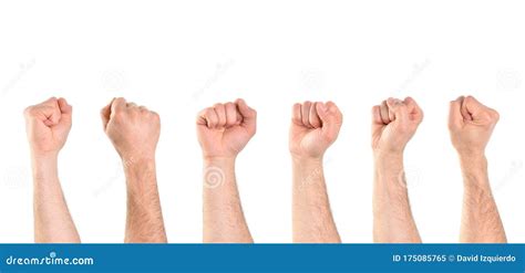 Several Views Of 6 Hands With A Closed Fist Stock Image Image Of Male