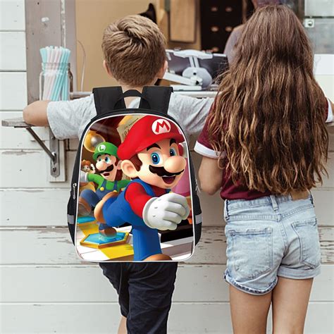 Super Mario Kids Backpack Silin Kids School Backpack Mario School Bag