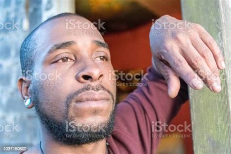 Black Man Looking Away Stock Photo Download Image Now African