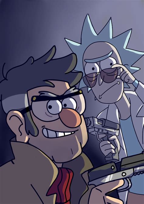 Gravity Falls Rick And Morty Crossover Trend Meme