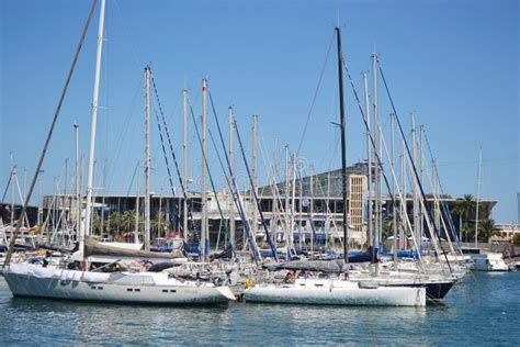 Yacht Port In Barcelona Stock Photo Image Of Club Sail 36040734