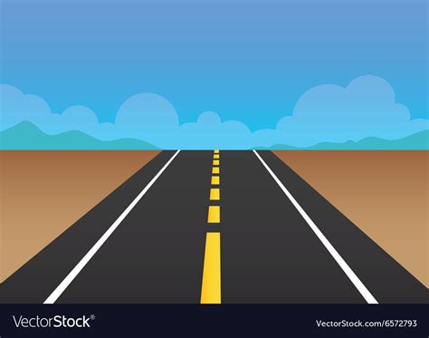 Road Side View Vector