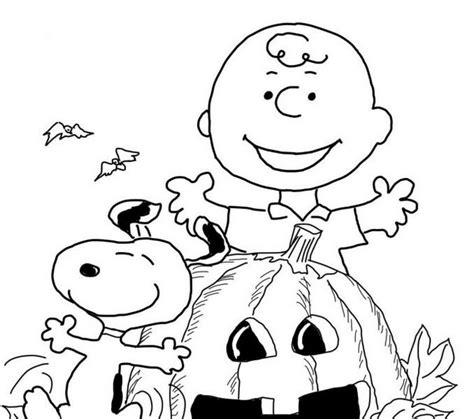 Charlie Brown Halloween Pages Coloring Pages