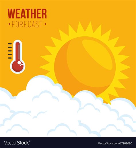 Summer Season Weather Forecast Concept Royalty Free Vector