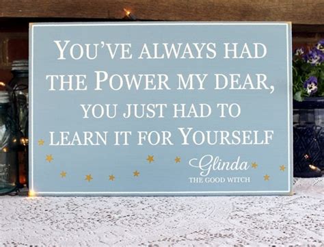Youve Always Had The Power My Dear Glinda Quote Sign