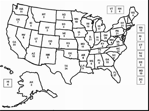 Usa Map Coloring Endorsed United States Page Election Us Color In