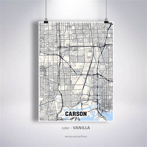 Carson California Wall Map Premium Style By Marketmap