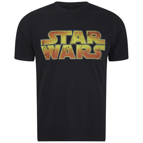 Star Wars Mens Logo T Shirt Black Clothing