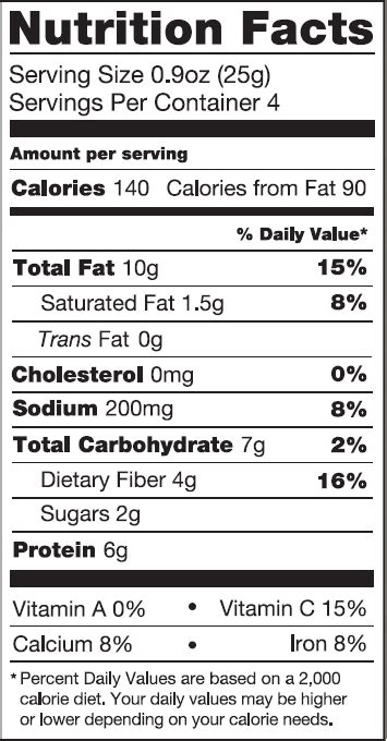 Kale Chips Nutrition Facts Label Brads Kale Chips Nutrition Facts Hd