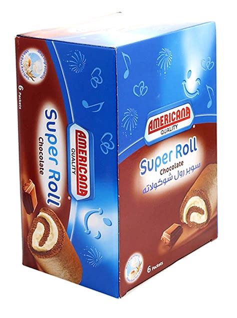 Buy Americana Cakes Super Roll Chocolate 60 G X 6 Online In Bahrain