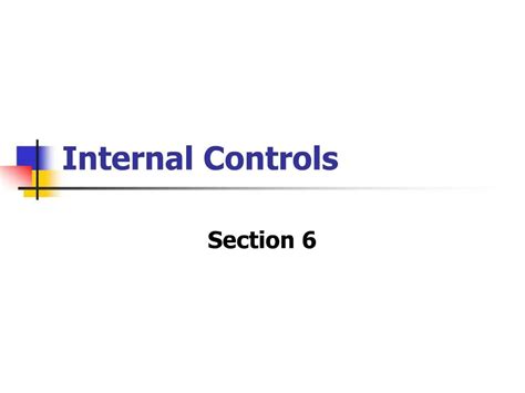 Ppt Internal Controls Powerpoint Presentation Free Download Id263149