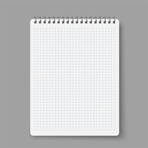 Premium Vector Notebook Line Squared Dot Diary Template Notepad Empty