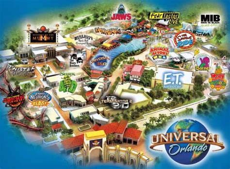 Mapa Do Universal Studios Com Imagens Parques Orlando Parques